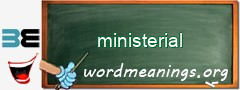 WordMeaning blackboard for ministerial